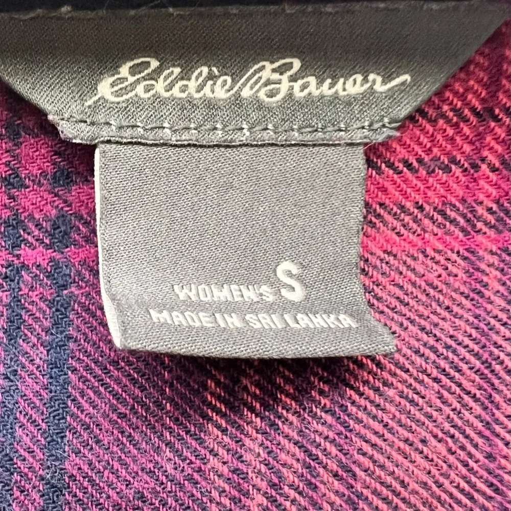 Eddie Bauer Pink  Plaid Shirt- Size:‎ Small